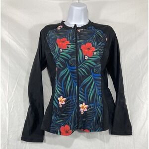 Jack Smith Swim Running Women's Size Medium Floral Full Zip Cover Up New